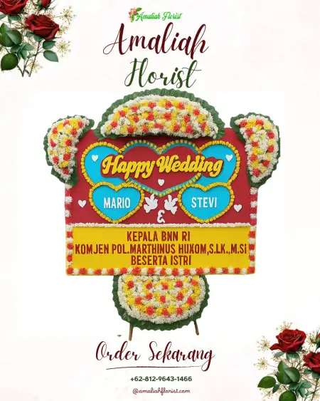 Papan Bunga Pernikahan Bacan Timur Tengah