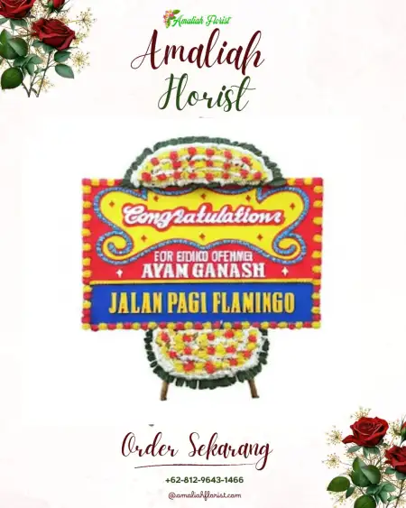 Sewa Papan Bunga Bacan Timur Tengah